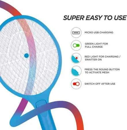 Nippo Gold Mosquito Bat - Effective Insect Zapper for Fast Swatting