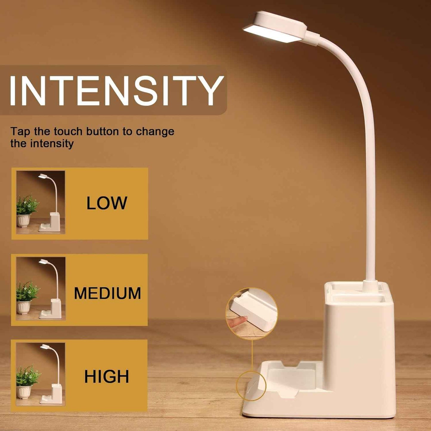 SaleOn LED Desk Lamp Table Lamp with 3 Color Modes